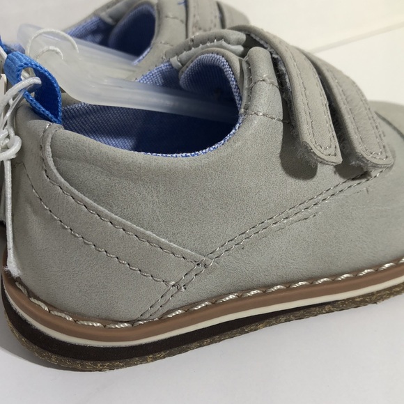 Toddler Boy’s Light Gray Strap On Oxfords - Picture 5 of 7